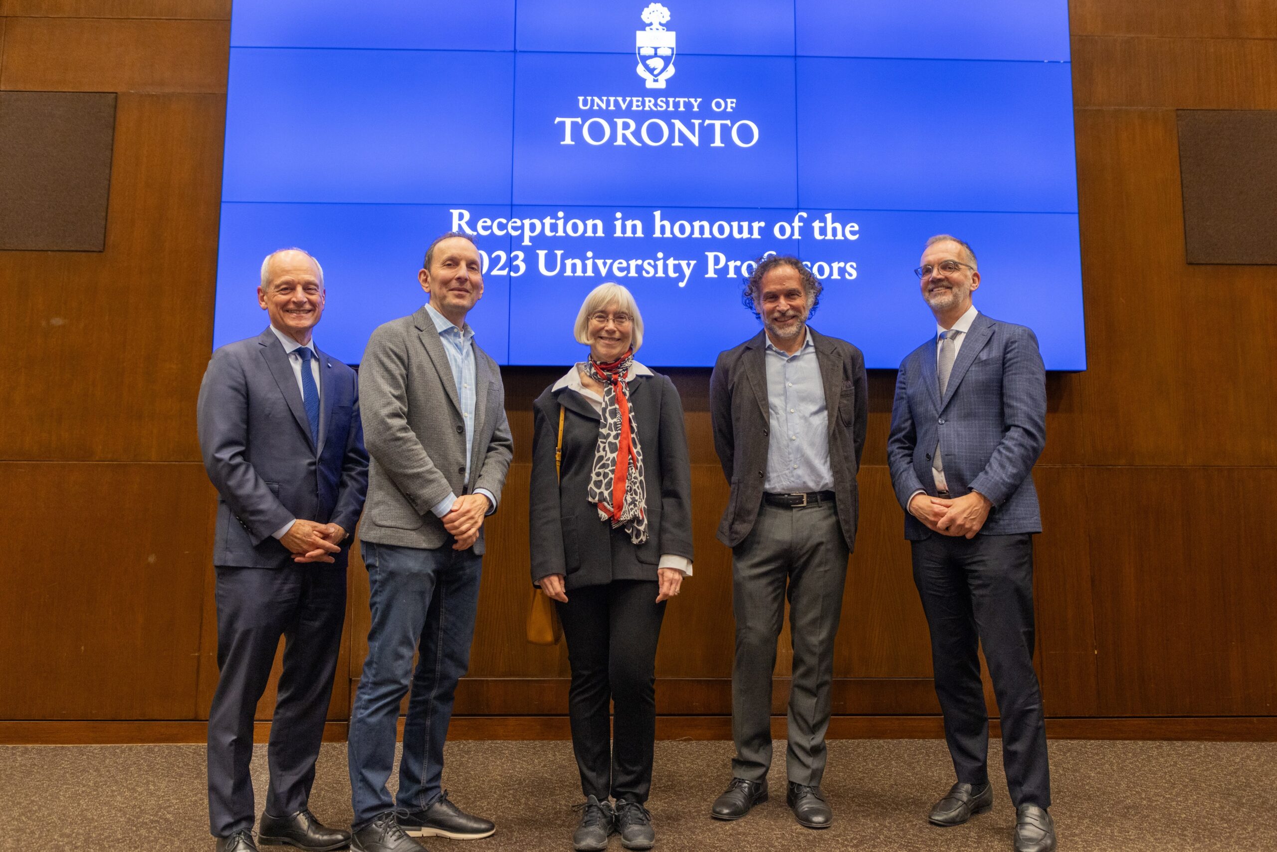 Pictured (L-R): Meric Gertler, Daniel Drucker, Alison Keith, Jeremy Quastel, and Trevor Young (photo by Johnny Guatto)